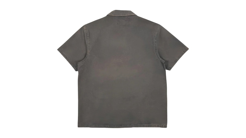 Pre-owned Represent Men's Script Camp Collar Shirt In Black
