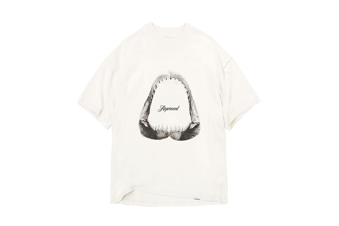 Pre-owned Represent Shark Jaws T-shirt Flat White