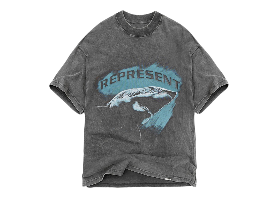 Pre-owned Represent Shark T-shirt Vintage Grey