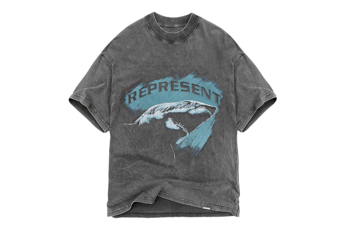 Pre-owned Represent Shark T-shirt Vintage Grey