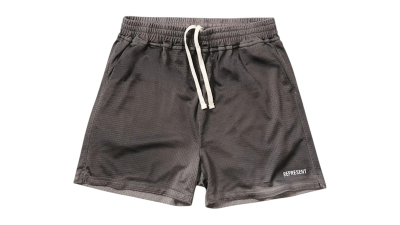 Represent Washed Mesh Shorts Vintage Grey