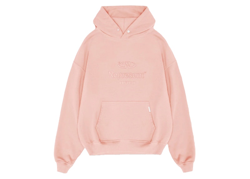 Grey and outlet pink worldwide hoodie