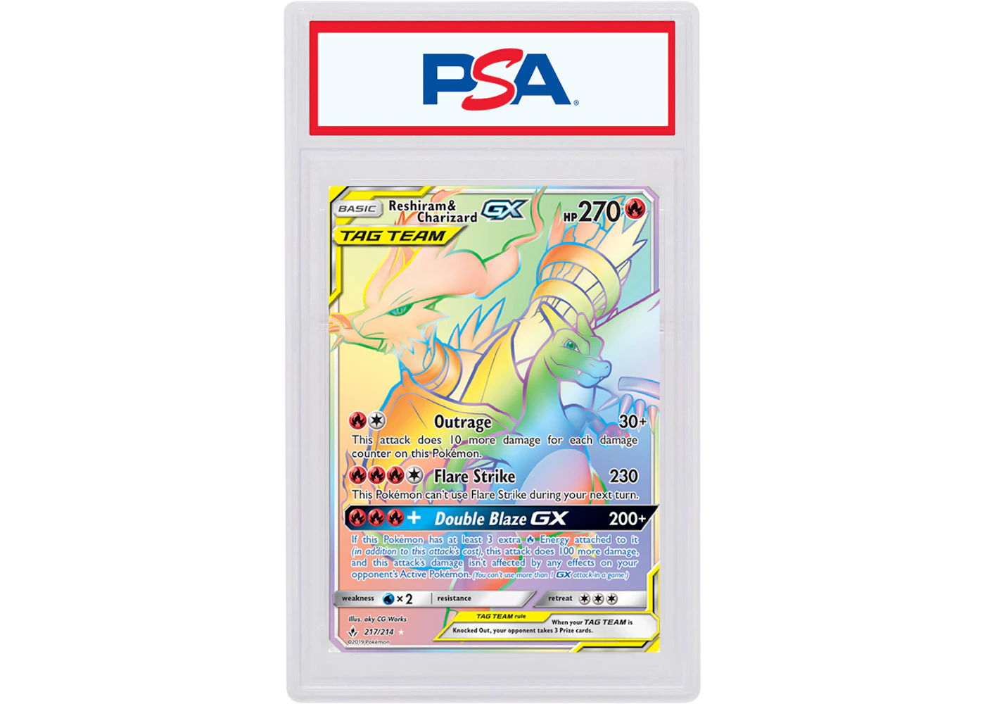 Reshiram & Charizard GX 2019 Pokemon TCG Unbroken Bonds Full Art #217/214 (PSA or BGS Graded) - 2019 - US Reshiram & Charizard GX 2019 Pokemon TCG Unbroken Bonds Full Art #217/214 (PSA or BGS Graded) - 2019 - US