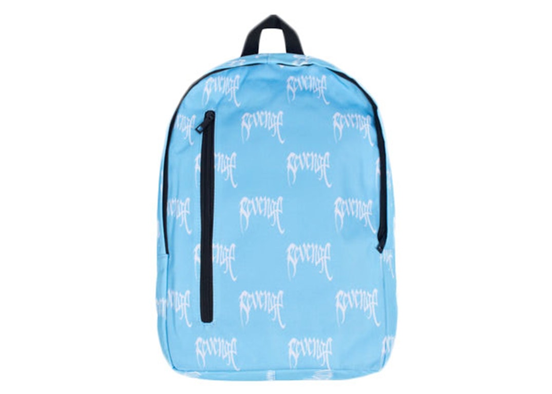 Pre-owned Revenge Allover Logo Backpack Blue