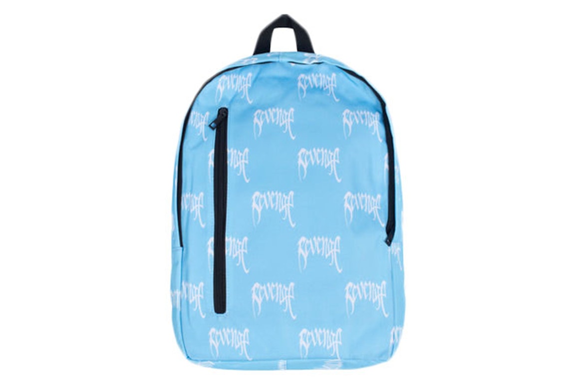 Pre-owned Revenge Allover Logo Backpack Blue