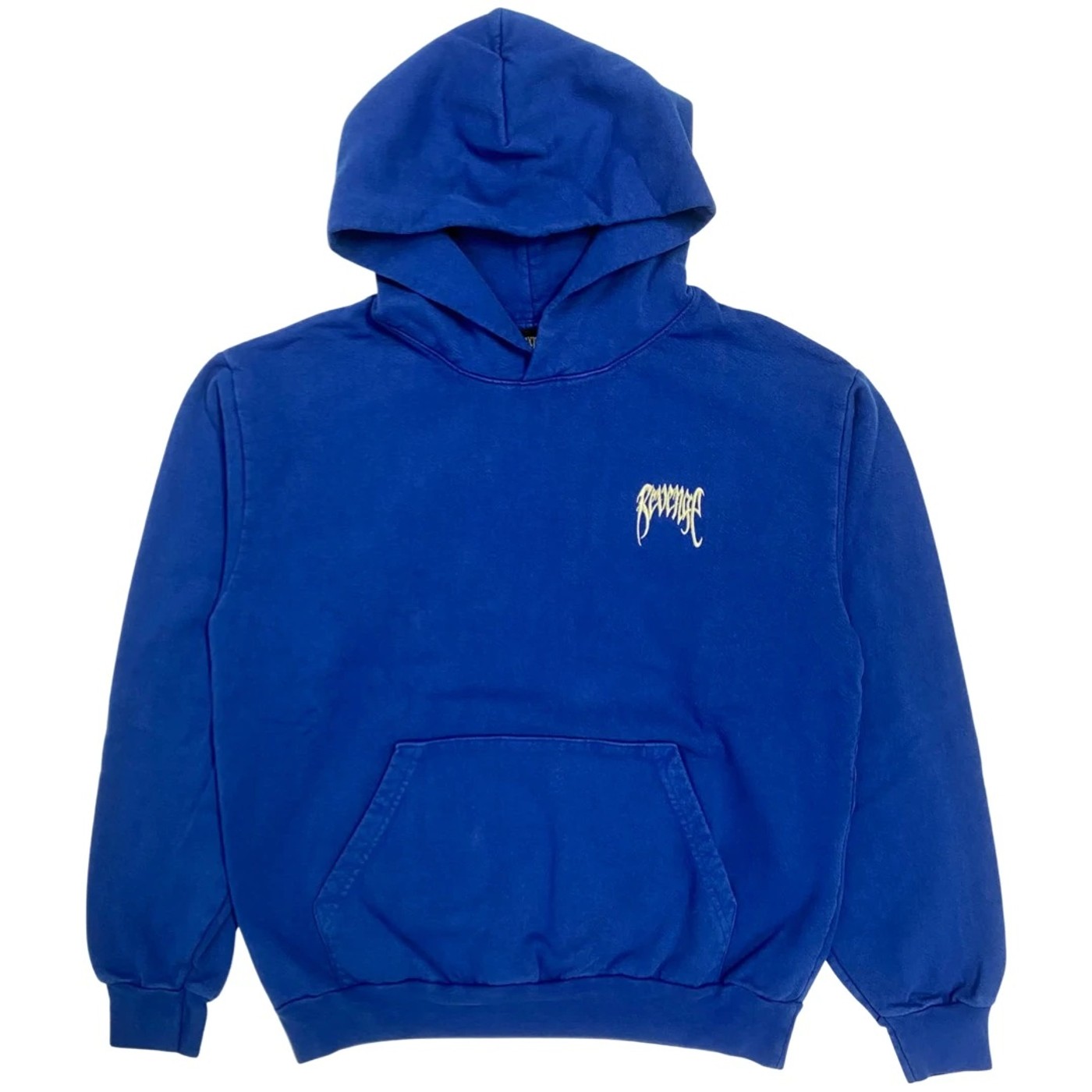 Revenge Basic Embroidered Classic Logo Hoodie Dark Royal Men s US