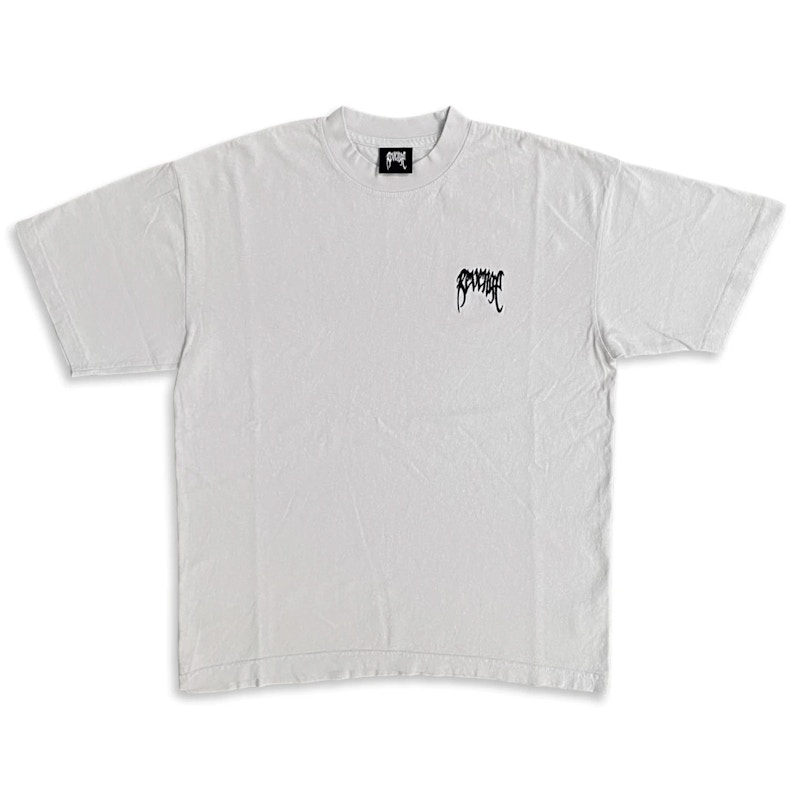 Revenge Basic T-shirt ricamata Cemento