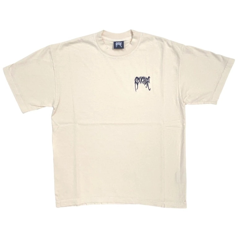 Pre-owned Revenge Basic Embroidered T-shirt Cream