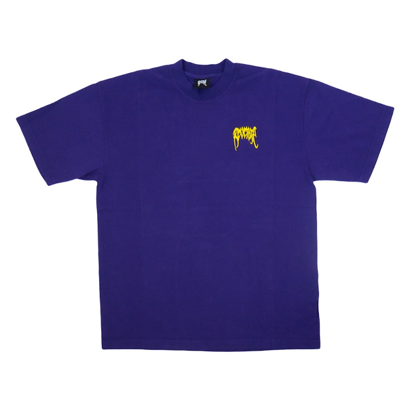 Revenge Basic Embroidered T-shirt Purple 男士- TW