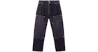 Revenge Catacombs Carpenter Denim Pants Washed Burgundy