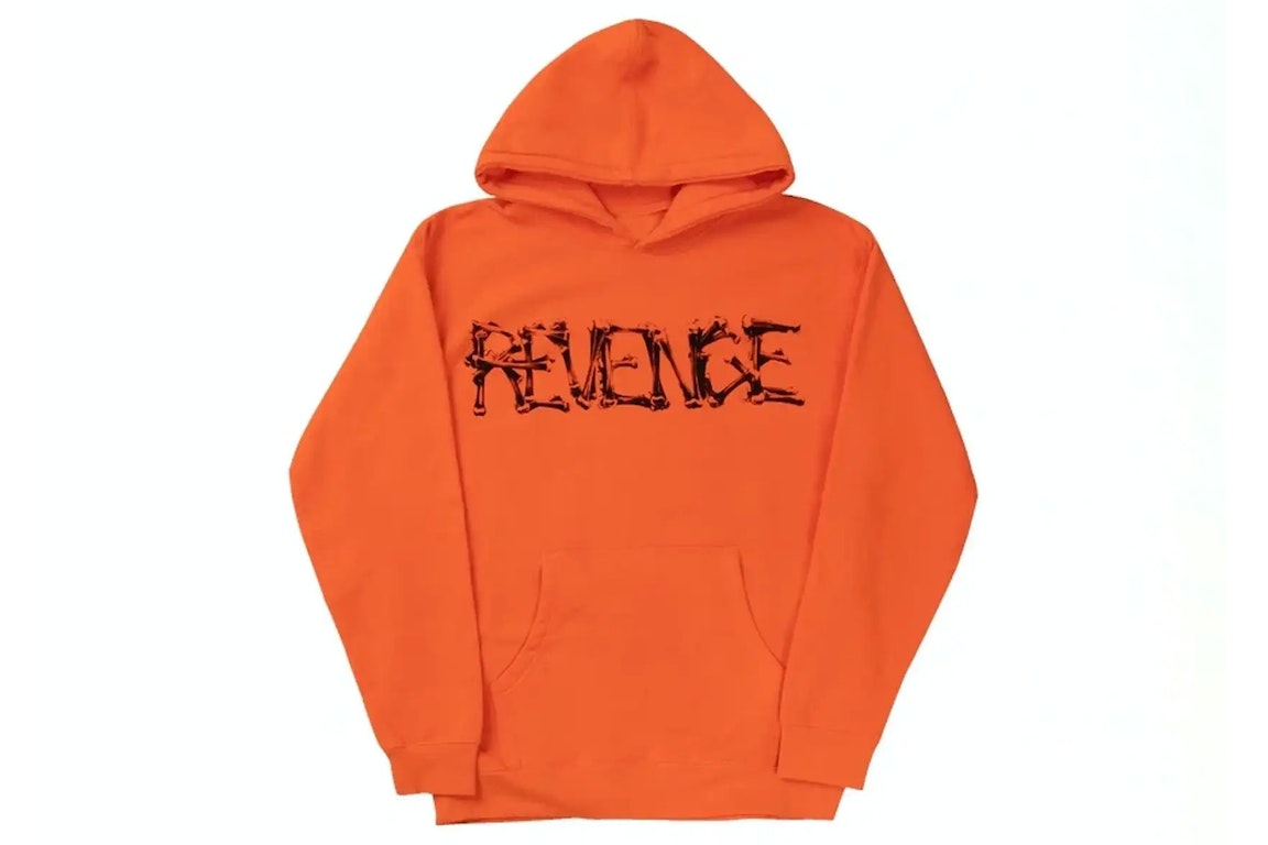 Pre-owned Revenge Durk Bones Hoodie Orange