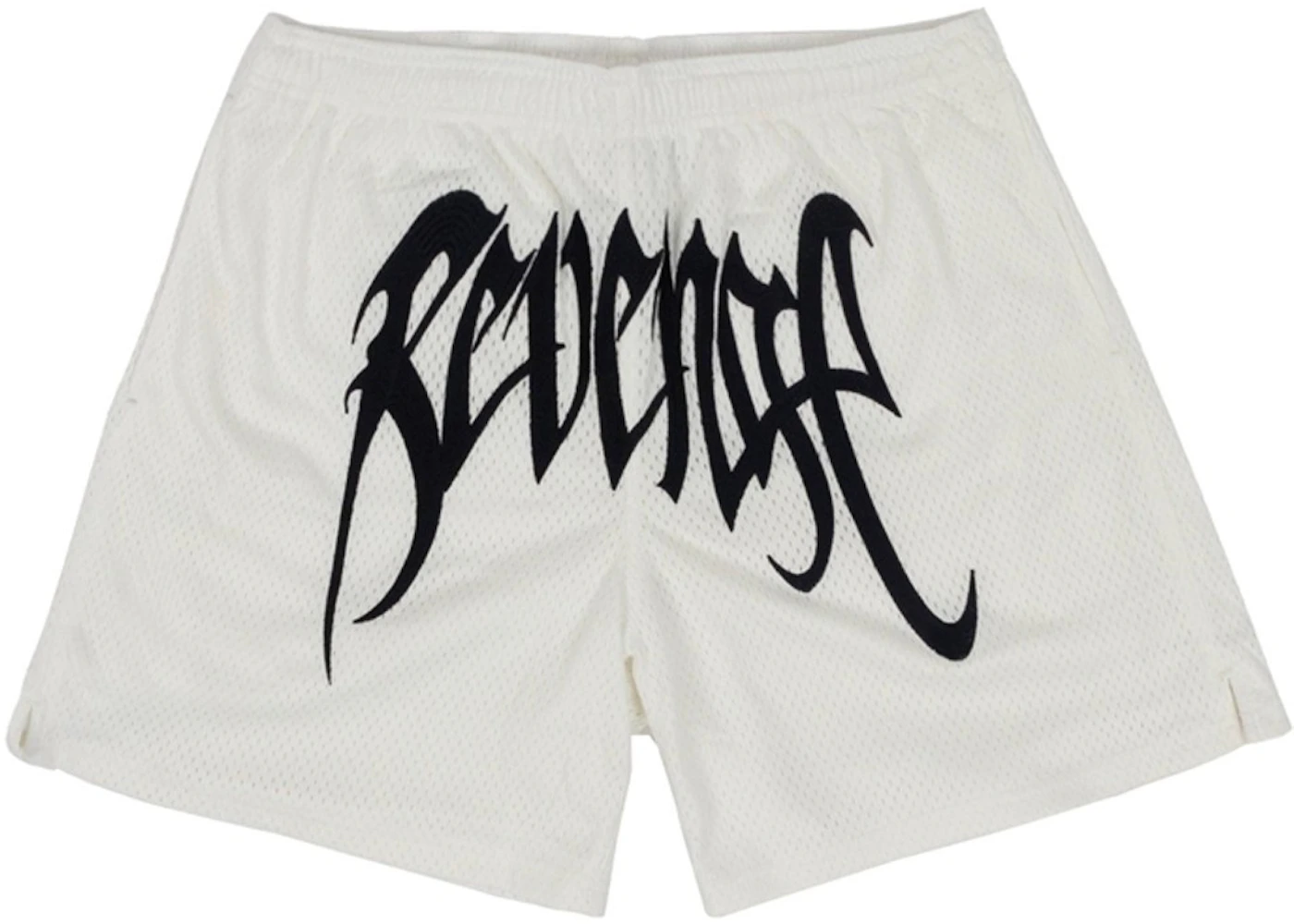 Revenge Embroidered Mesh Shorts White Men's - US