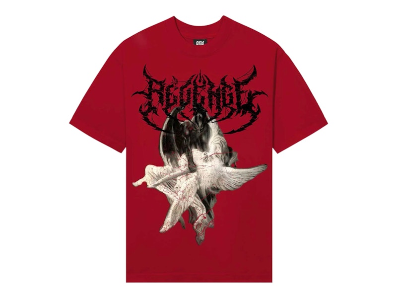 Pre-owned Revenge Men's Fallen Angel T-shirt In Red