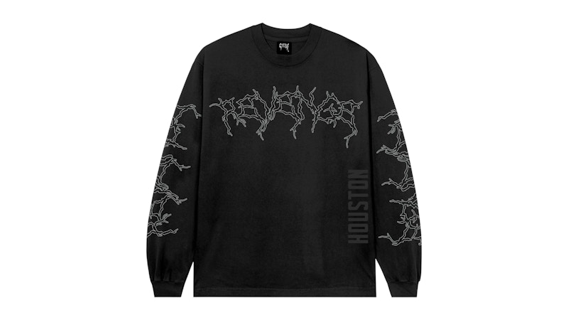 Revenge Houston Rockets Lightning Logo L/S Tee Black