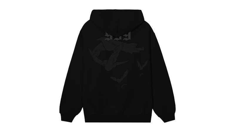Pre-owned Revenge Men's Juice Wrld Dove 999 Hoodie In Black