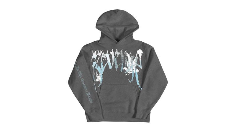 Revenge Juice Wrld Graffiti Dove Hoodie Grey Men's - US