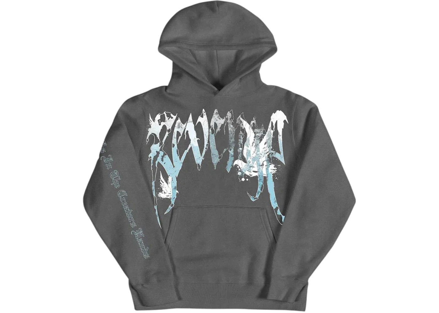 Revenge Juice Wrld Graffiti Dove Hoodie Grey Men's - US Revenge Juice Wrld Graffiti Dove Hoodie Grey Men's - US