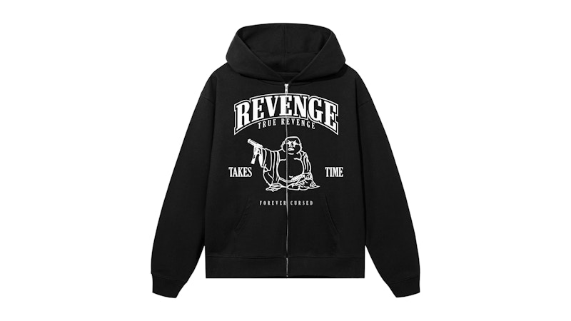 Revenge Tru Revenge Zip Sweatshirt Black/White Men's - FW25 - US