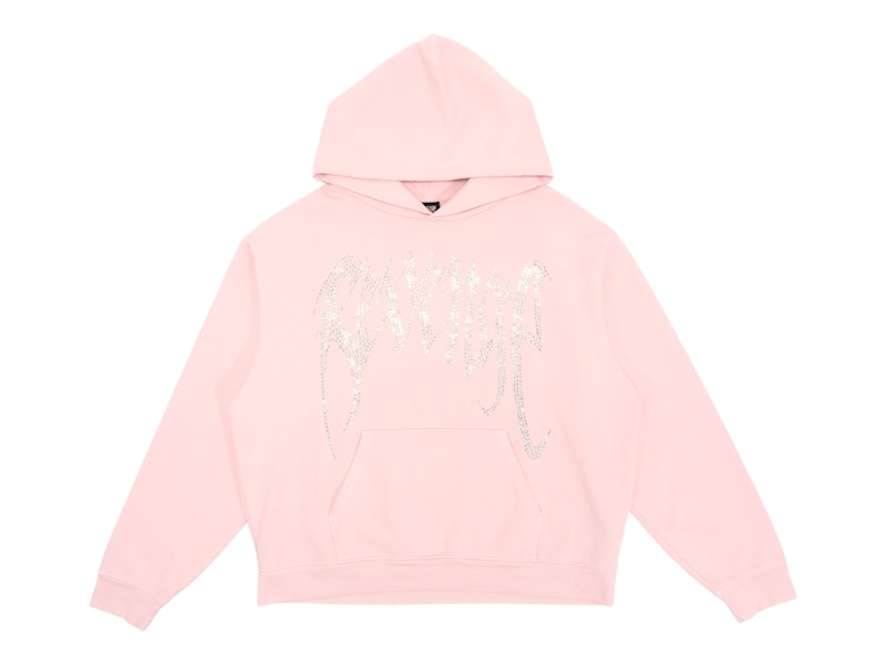 Revenge XXXTentacion Heartbreak Bejeweled Hoodie Baby Pink