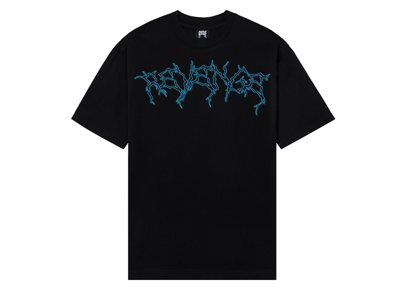 Pre-owned Revenge Men's X City Morgue Lightning Logo Cerberus Tee Shirt In Black