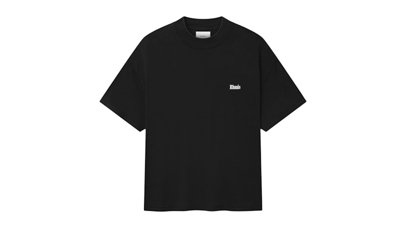 Rhude Classique Mock Neck T-shirt Black Men's - SS26 - US