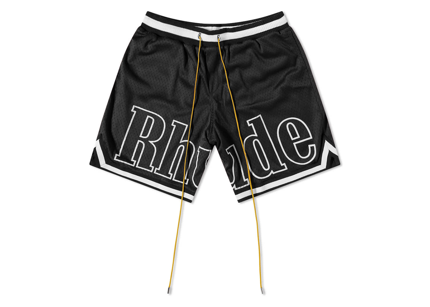 Rhude Court Logo Shorts Black/White Men's - SS22 - US