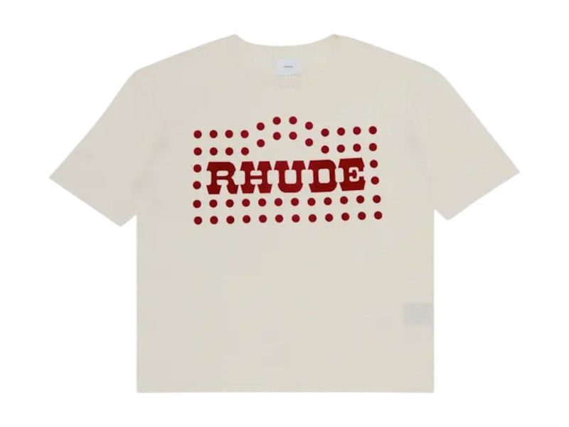 【関税 送料無料】Rhude Flocked Burnout Tシャツ Rhude Flocked Burnout T-Shirt White Men's - US