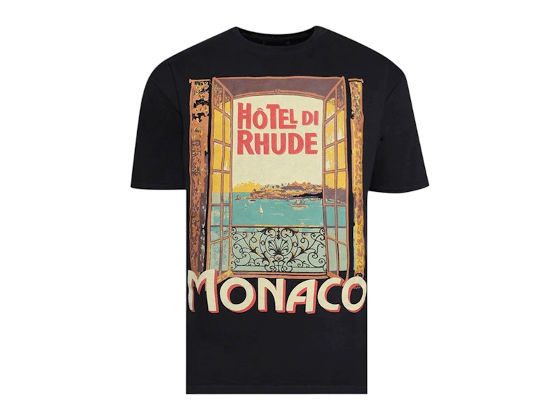★Rhude★ ブラック Hotel Di Monaco Tシャツ Amazon.com: Rhude, Hotel Di Monaco T-Shirt, Small, Vintage