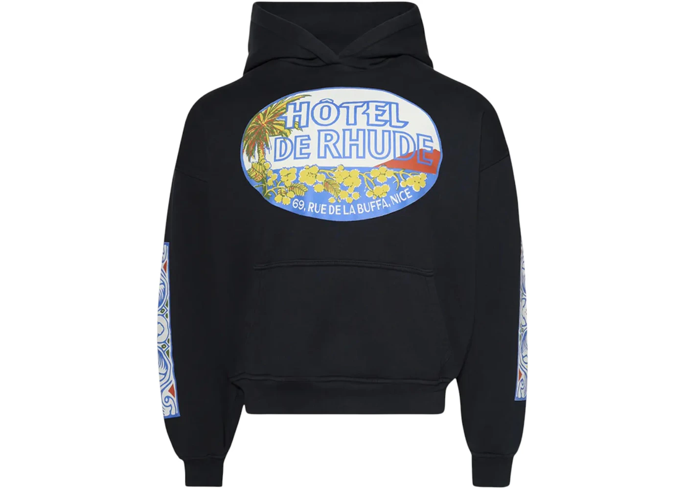 Rhude Hotel Hoodie Vintage Black Men's FW25 GB