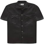 Rhude Leather Snap Shirt Black