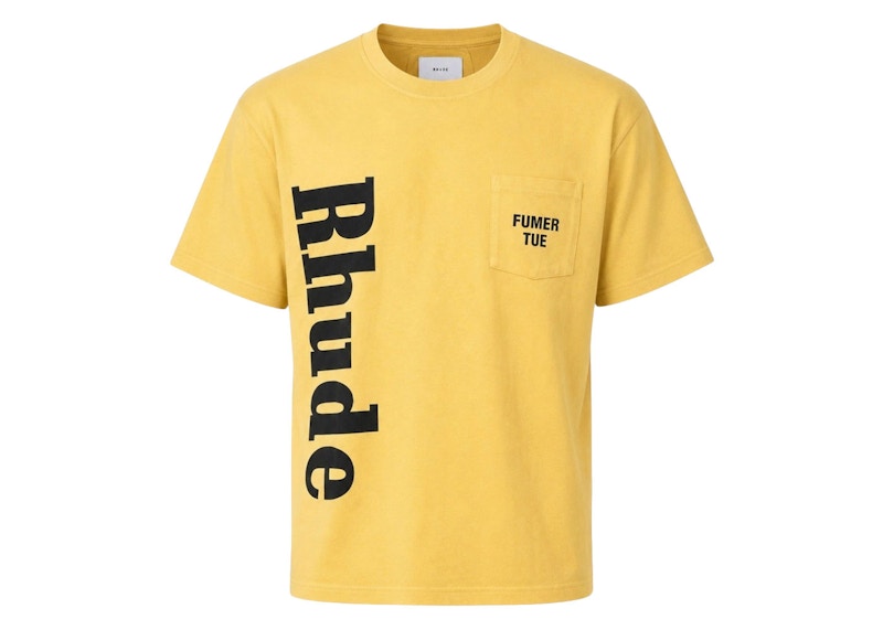 Rhude Logo Pocket Tee Yellow