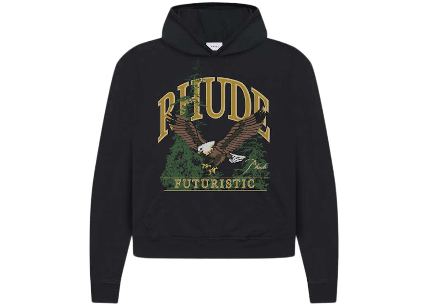 Rhude Merch Future Hoodie Black Men's - SS21 - US