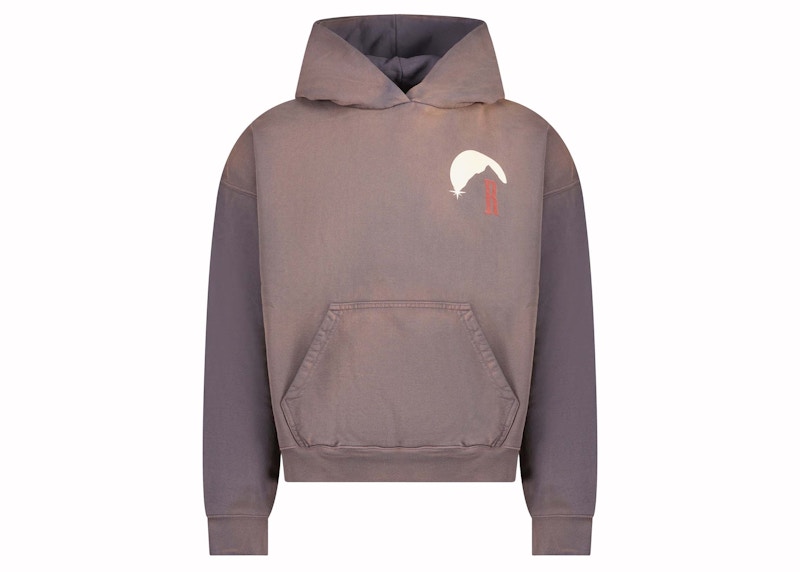 Rhude Moonlight Stamp Hoodie Grey Men's - US