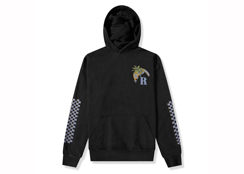 通販でクリスマス Print Tropics Moonlight Rhude Oversized Black Hoodie Vintage トップス