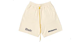 Rhude Pique Racer Shorts Cream