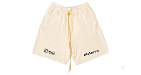 Rhude Pique Racer Shorts Cream