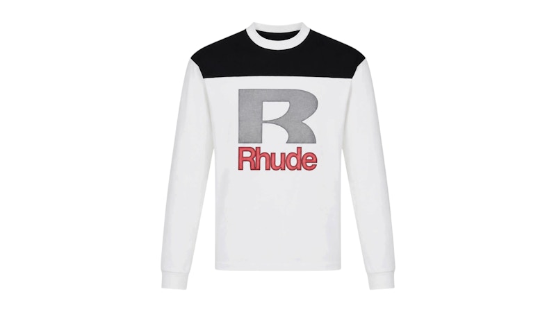 Rhude Racing Panel L/S Shirt White/Black