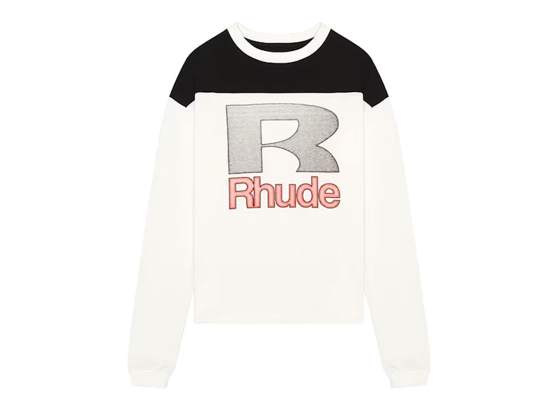 Rhude Racing Panel Long Sleeve Shirt White/Black/Red