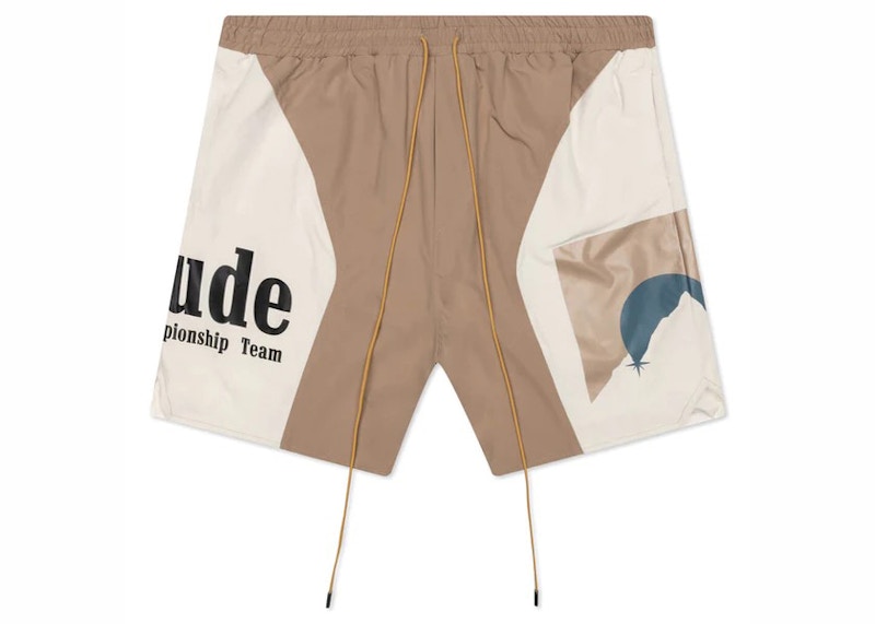 Rhude Senna Flight Shorts Tan/Cream Men's - SS23 - US