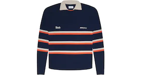 Rhude x McLaren Striped Logo Polo Sweater Blue/Orange