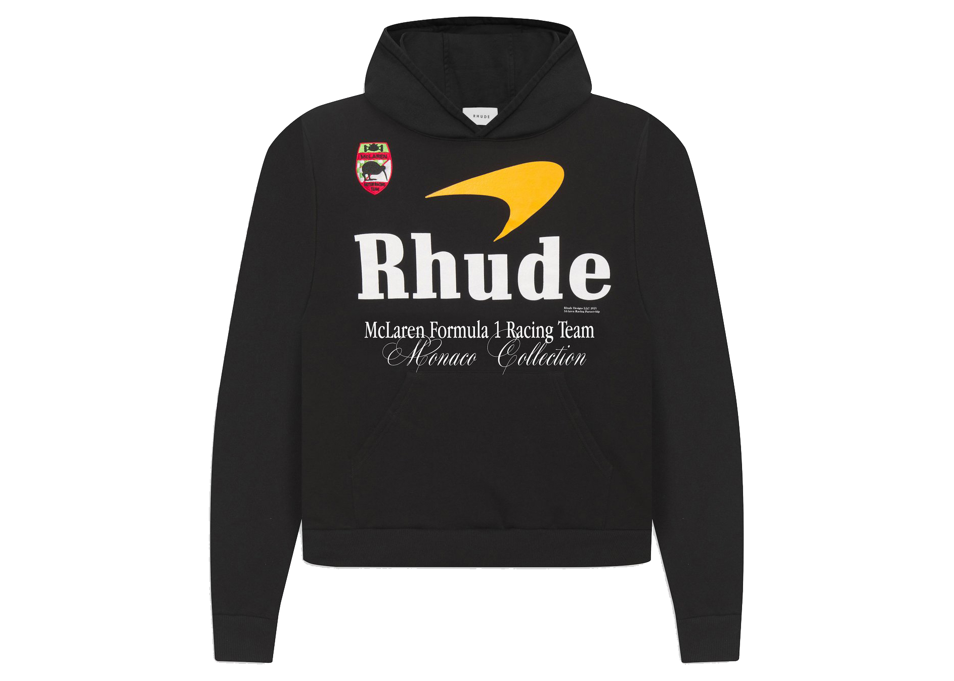 Rhude x McLaren Logo Hoodie Black - SS21 - US