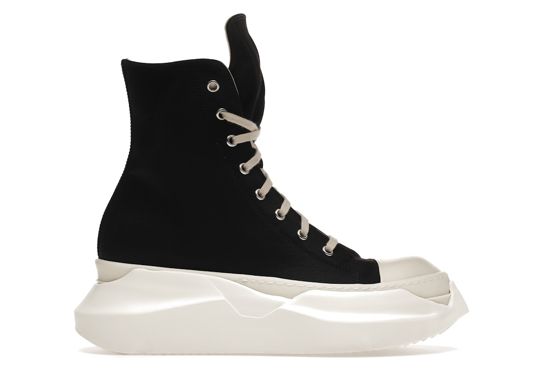 Pre-owned Rick Owens Abstract High Top Black Milk In Black/white