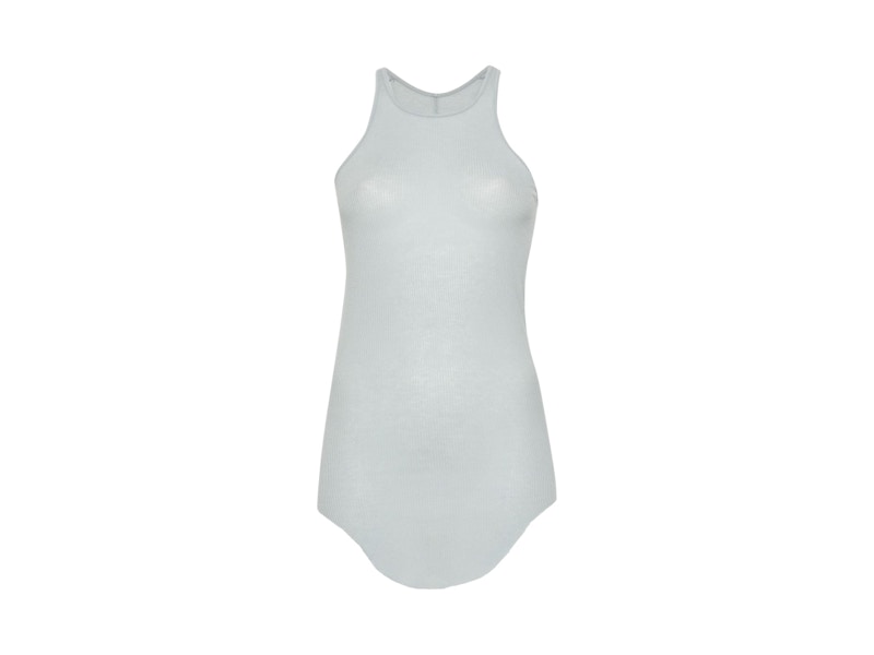 Rick Owens Basic Rib Tank Jersy Tops Pale Blue - US