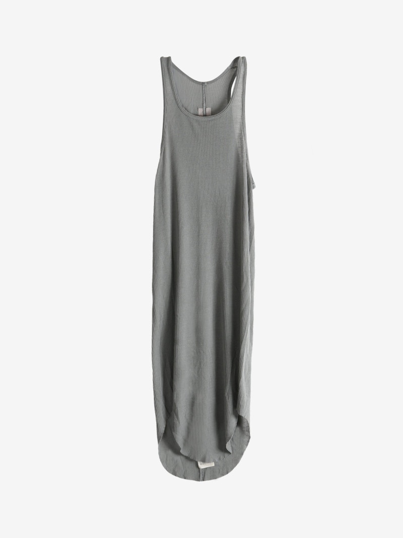 Rick Owens Basic Rib Tank Top Washed Indigo