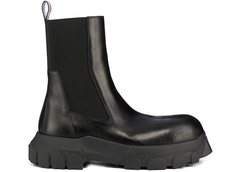 Rick Owens Beatle Bozo Tractor Boots Black Men's - RU02C7881-99 - US