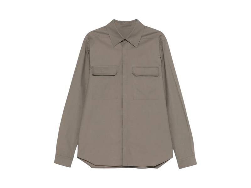 Pre-owned Rick Owens Men's  Camicia Work Shirt In Dust