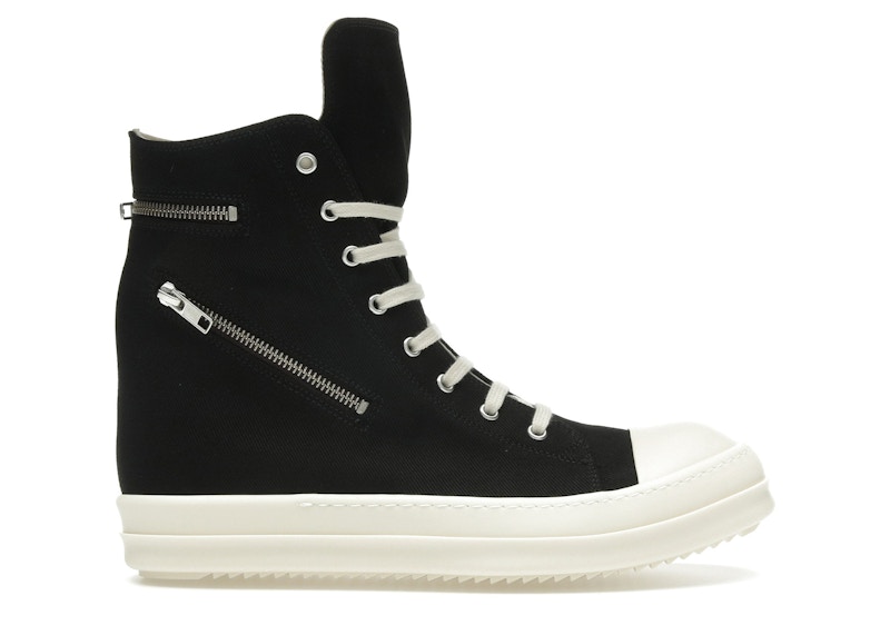 Pre-owned Rick Owens Men's  Concordians Drkshdw Cargo High Sneakers In Black/milk In Multi