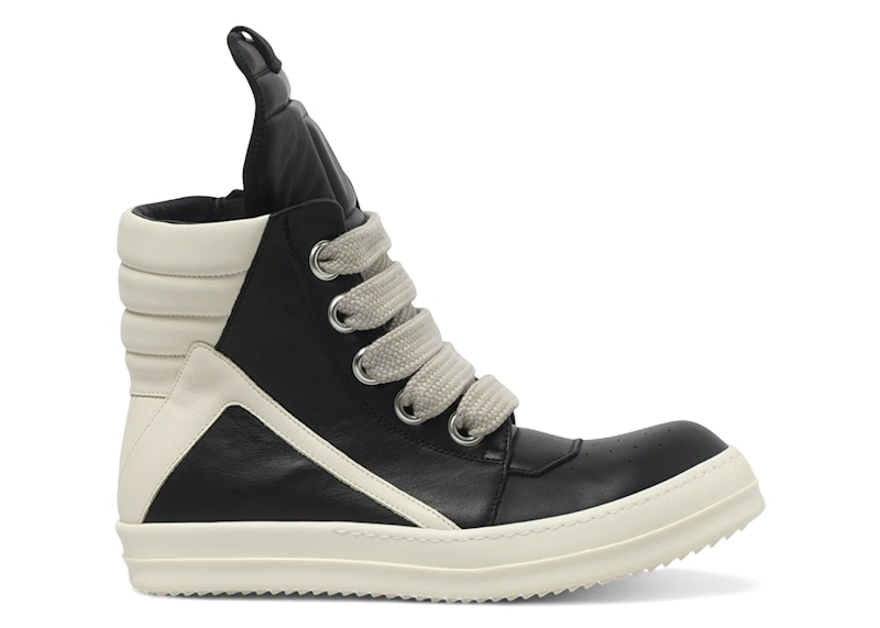 Rick Owens Concordians Jumbo Laced Geobasket Black Milk