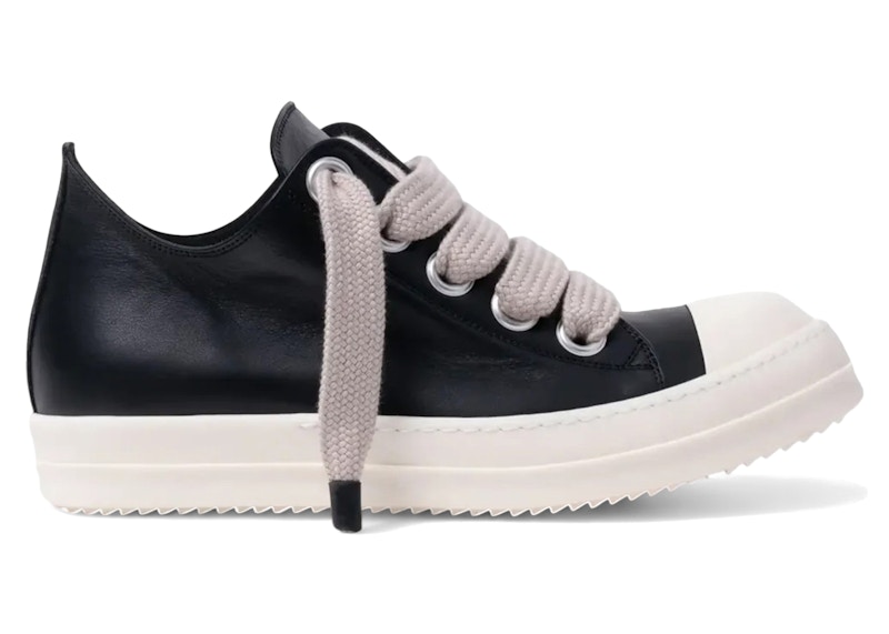 Rick Owens Concordians Jumbo Laced Low Black Milk Men's