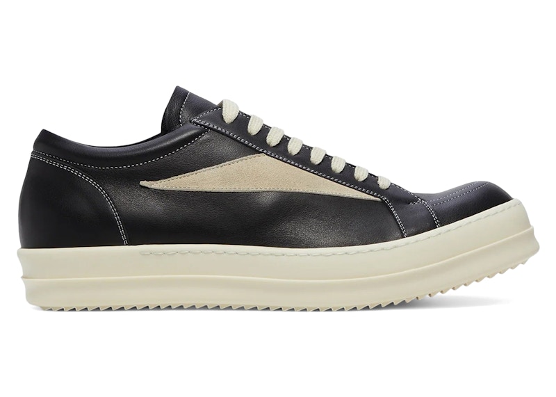 Pre-owned Rick Owens Men's  Concordians Vintage Low Sneakers In Black/milk In Multi